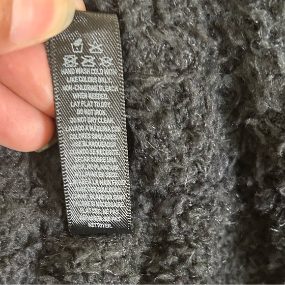 Skims black cozy knit boucle fuzzy teddy wide leg stretch lounge pants - Picture 6 of 12